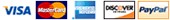 accept visa mastercard amex discover paypal